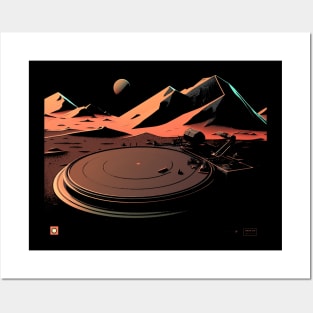 turntable space base on mars Posters and Art